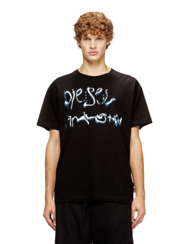 DIESEL Ανδρικό T-Shirt Βαμβάκι Μαύρο...