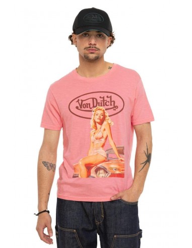 VON DUTCH Ανδρικό T-Shirt Βαμβάκι Ρόζ...