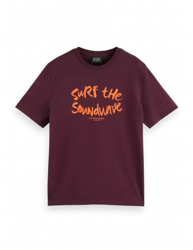SCOTCH & SODA Ανδρικό T-Shirt Μπορντό...