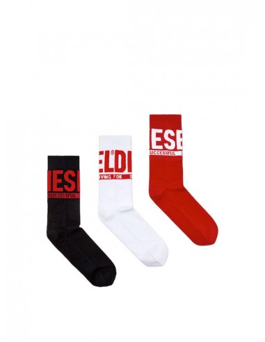 DIESEL Κάλτσες Άσπρο/Μαύρο/Κόκκινο 3...