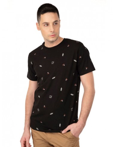 REBASE Ανδρικό T-shirt Βαμβάκι Μαύρο...