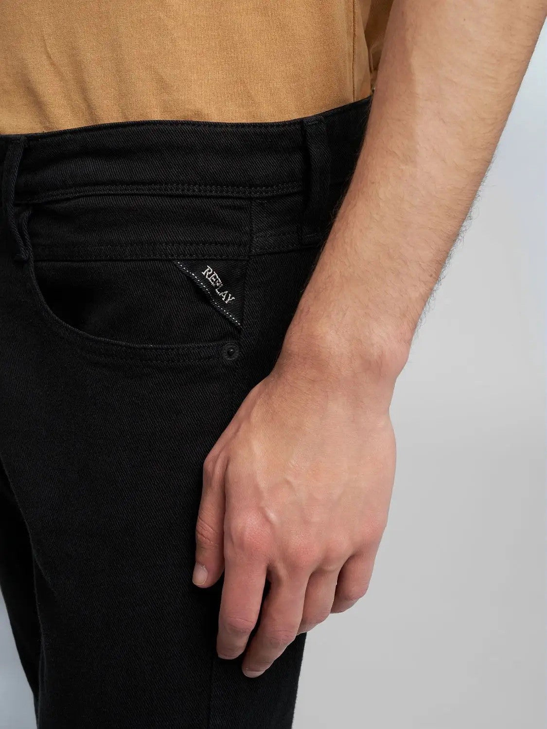 REPLAY Ανδρικό Παντελόνι Jeans Anbass Βαμβάκι/Ελαστάνη Μαύρο Slim Fit M914.000.80693C1-103 BLACK 1820257