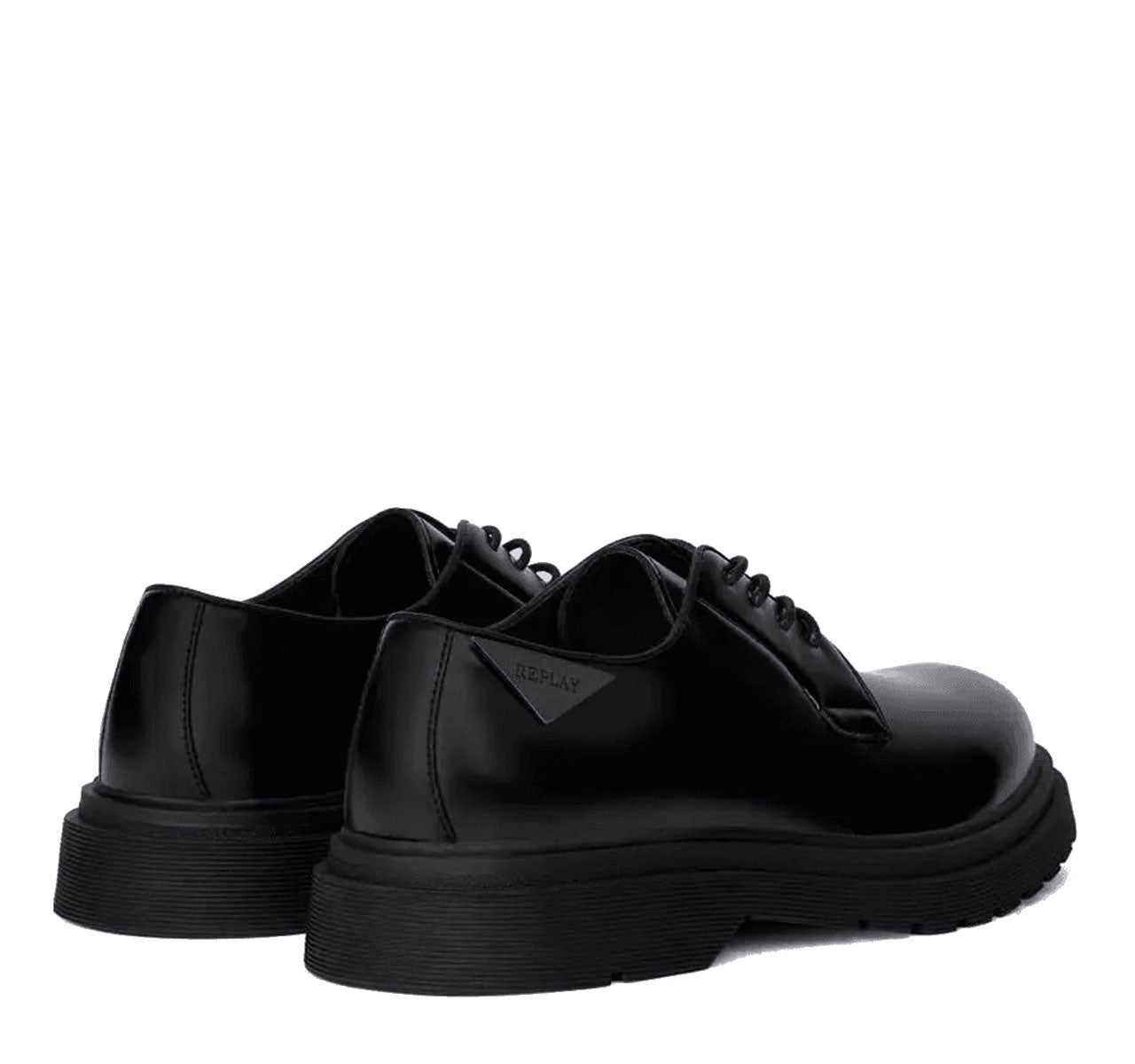 REPLAY Ανδρικά Oxford Οικολογικό Δέρμα Μαύρα GMC1H.003.C0005S-003 BLACK 1820274
