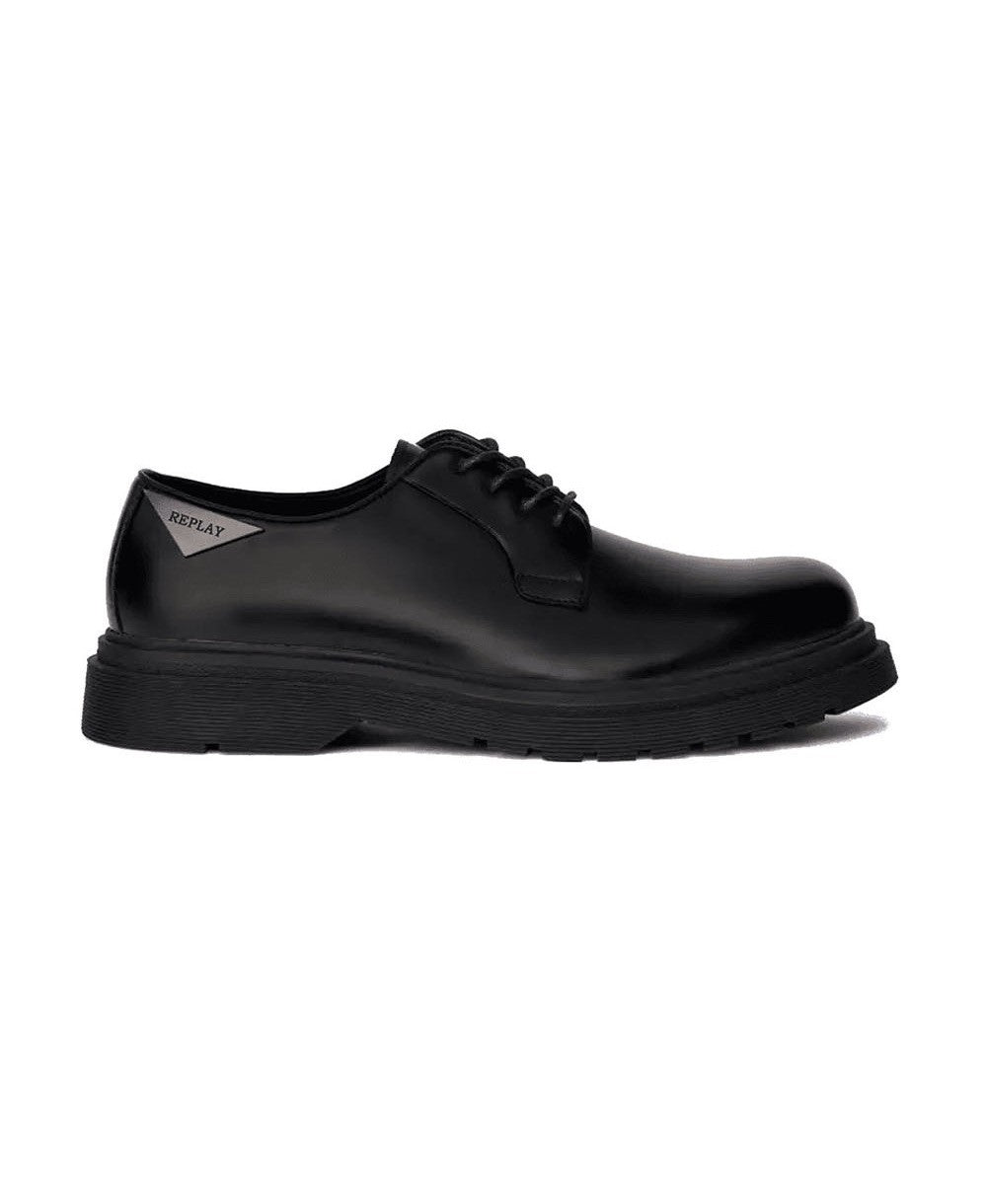 REPLAY Ανδρικά Oxford Οικολογικό Δέρμα Μαύρα GMC1H.003.C0005S-003 BLACK 1820274