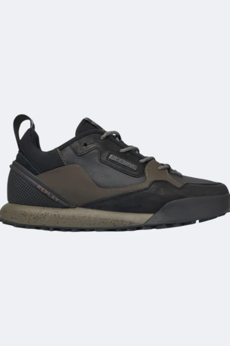 REPLAY Ανδρικά Sneakers Οικολογικό Δέρμα/Δέρμα Μαύρα/Γκρί GMS8L.003.C0020L-167 BLACK DK GREY 1820287