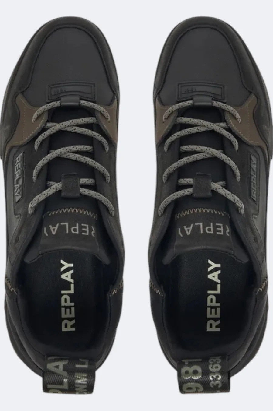 REPLAY Ανδρικά Sneakers Οικολογικό Δέρμα/Δέρμα Μαύρα/Γκρί GMS8L.003.C0020L-167 BLACK DK GREY 1820287