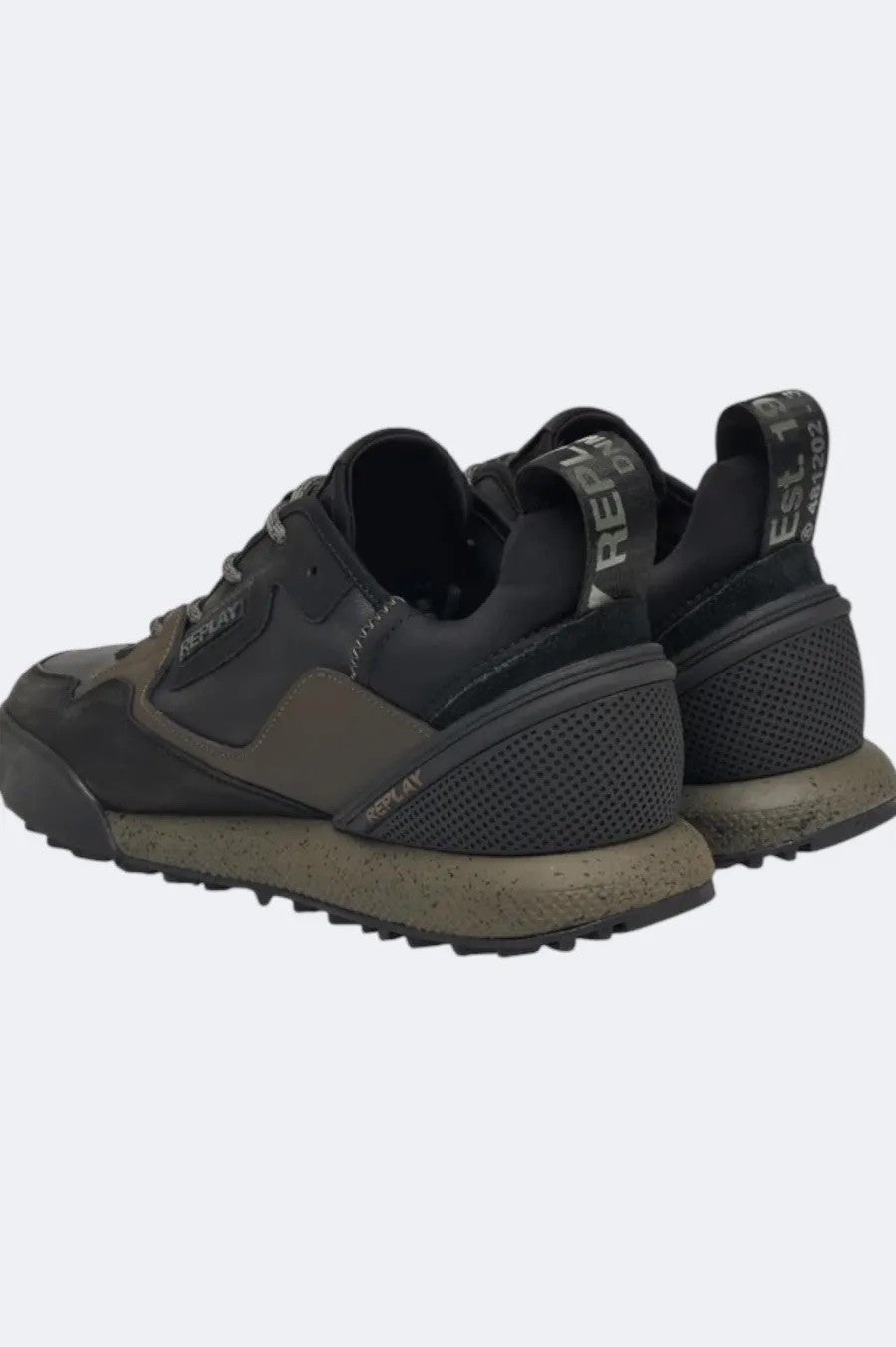 REPLAY Ανδρικά Sneakers Οικολογικό Δέρμα/Δέρμα Μαύρα/Γκρί GMS8L.003.C0020L-167 BLACK DK GREY 1820287