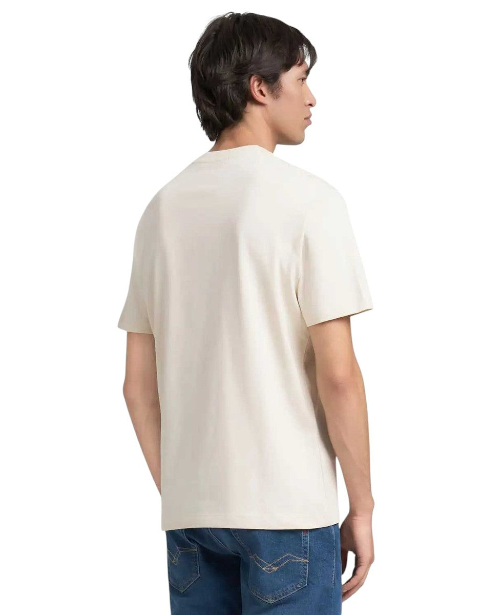REPLAY Ανδρικό T-Shirt Βαμβάκι Εκρού Regular Fit M3281.000.23608P-200 CREAM 1820254