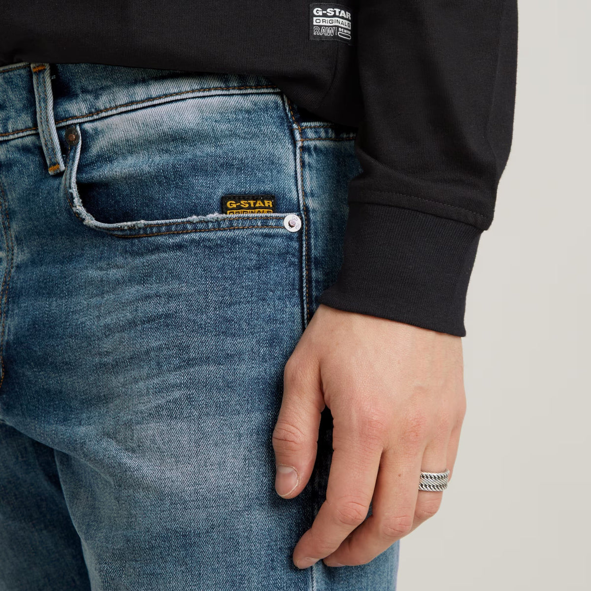 G-STAR RAW Ανδρικό Παντελόνι Jeans Βαμβάκι/Ελαστάνη Μπλέ Tapered Fit 51003-C052-A802-vintage azure 1821595