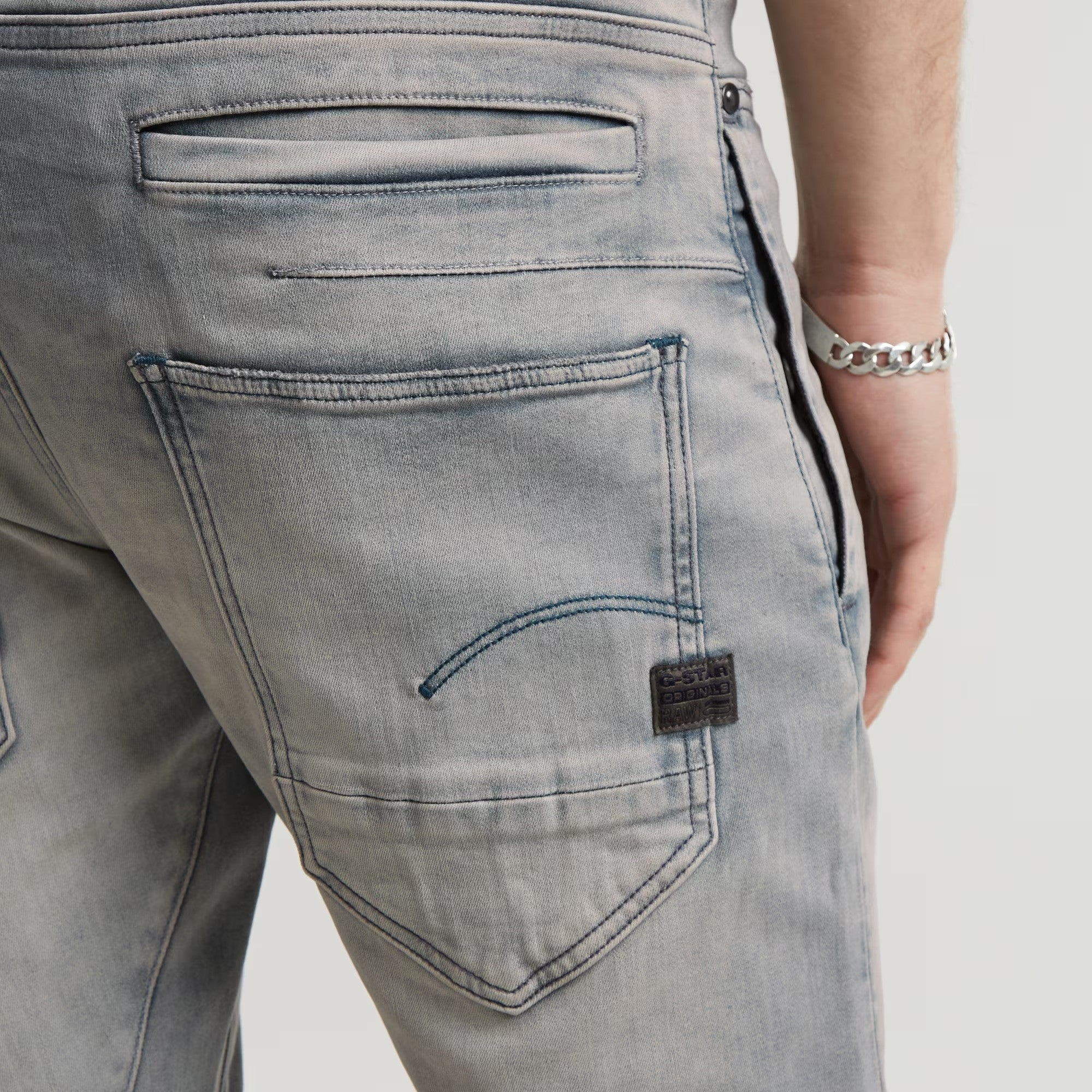 G-STAR RAW Ανδρικό Παντελόνι Jeans Βαμβάκι/Ελαστάνη Γκρί Slim Fit D05385-9882-C587-antic faded radium 1821601