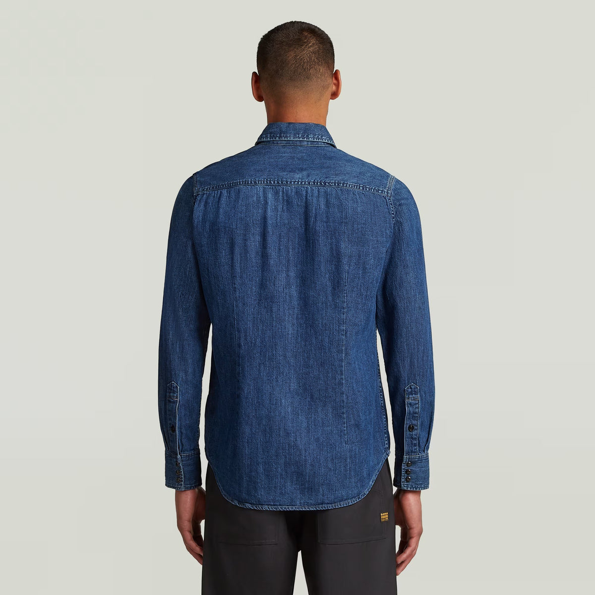 G-STAR RAW Ανδρικό Πουκάμισο Jeans Βαμβάκι Μπλέ Slim Fit D23616-D252-G749-worn in windward 1821614