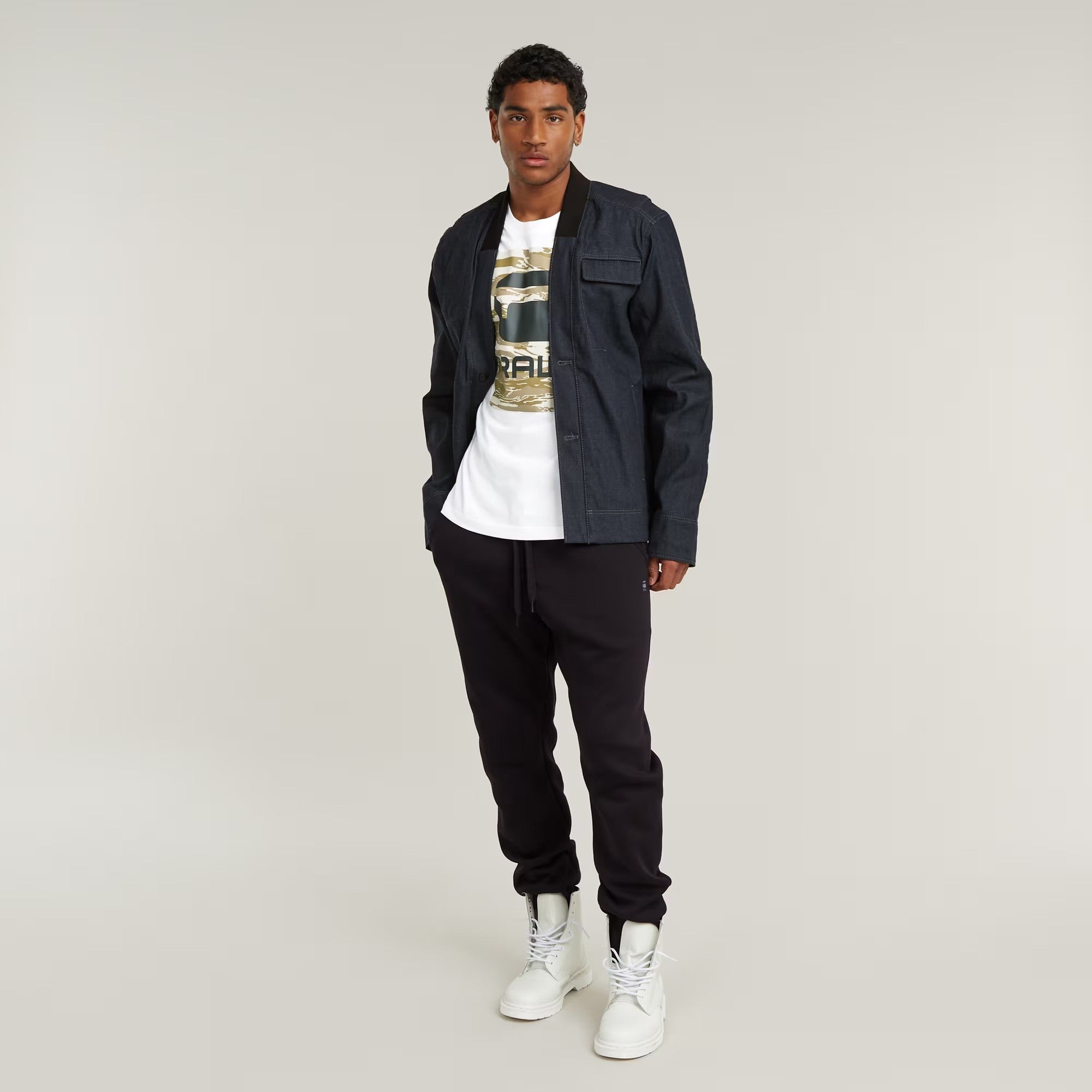 G-STAR RAW Ανδρικό Παντελόνι Φόρμας Βαμβάκι/Πολυεστέρας Μαύρο Slim Fit D15653-C235-6484/dk black 1821603