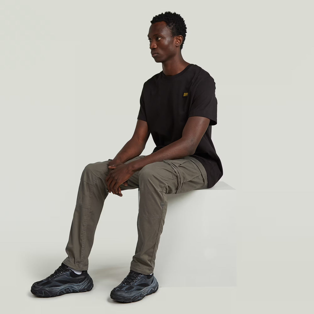 G-STAR RAW Ανδρικό Παντελόνι Cargo Βαμβάκι/Ελαστάνη Γκρί Regular Tapered Fit D02190-5126-1260/32-1260-gs grey 1821597