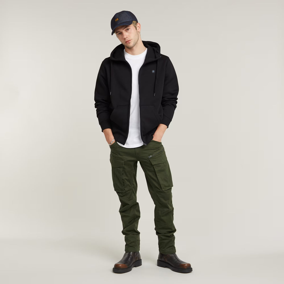 G-STAR RAW Ανδρικό Παντελόνι Cargo Βαμβάκι/Ελαστάνη Χακί Regular Fit D02190-5126-6059/34-6059-dk bronze green 1821598