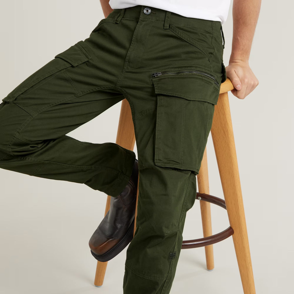 G-STAR RAW Ανδρικό Παντελόνι Cargo Βαμβάκι/Ελαστάνη Χακί Regular Fit D02190-5126-6059/34-6059-dk bronze green 1821598