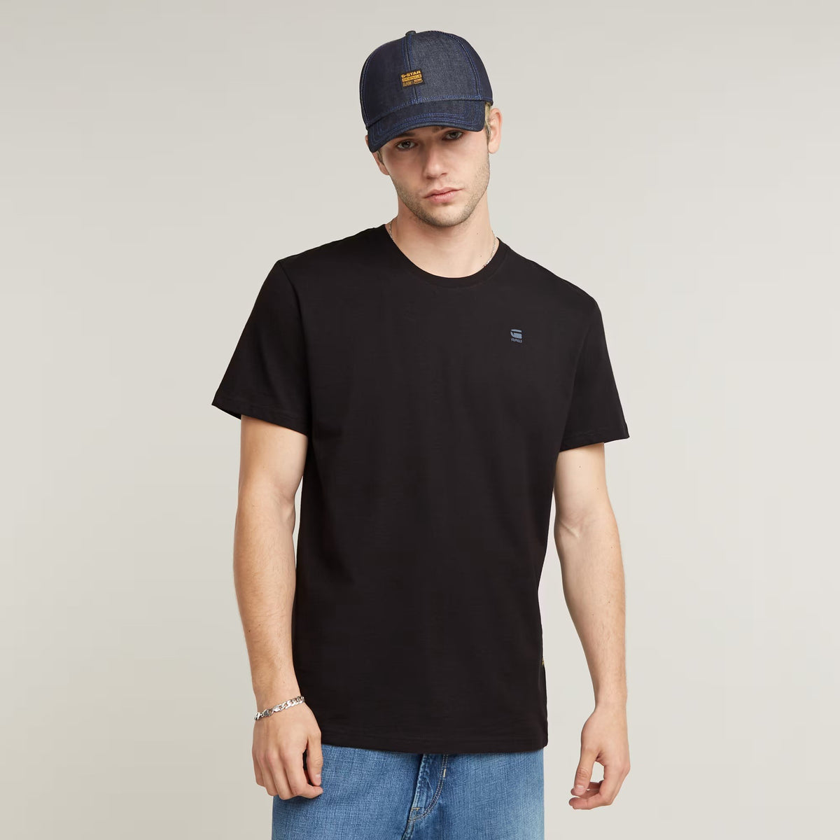 G-STAR RAW Ανδρικό T-shirt Βαμβάκι Μαύρο Regular Fit D16411-336-6484/Black 1821608 1777868