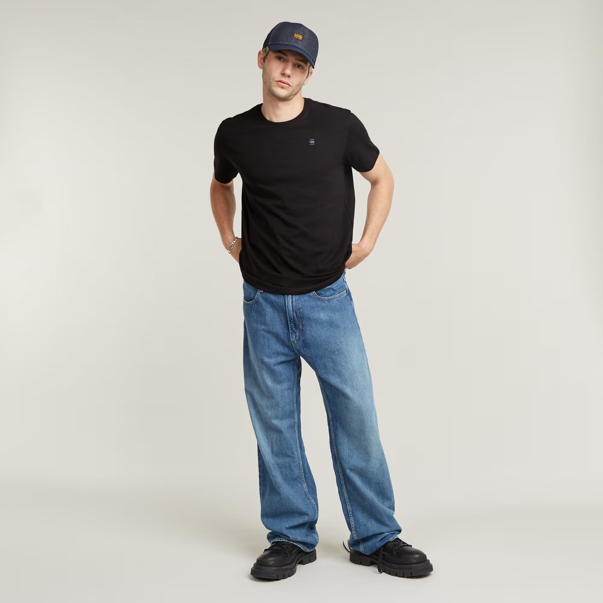 G-STAR RAW Ανδρικό T-shirt Βαμβάκι Μαύρο Regular Fit D16411-336-6484/Black 1821608 1777868