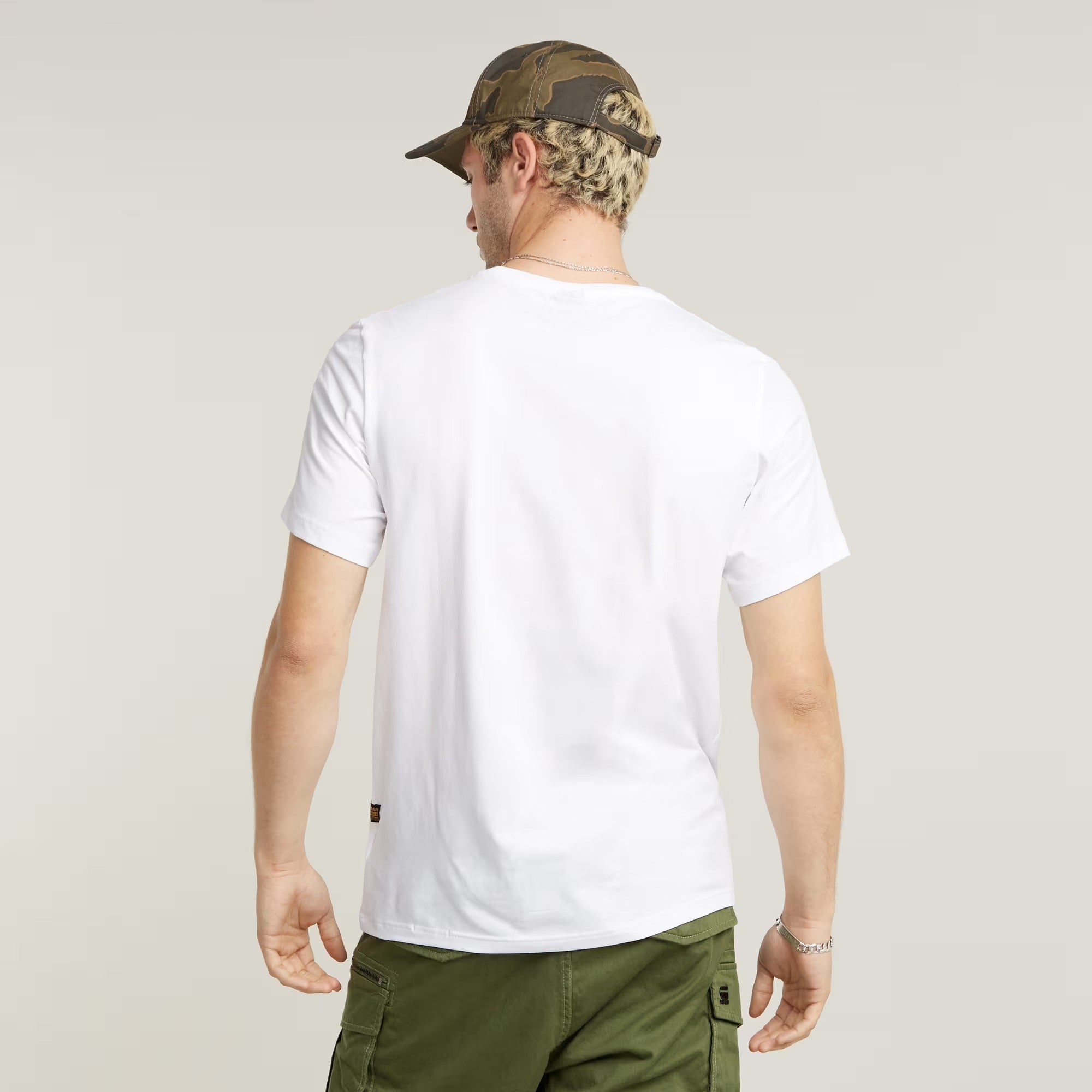 G-STAR RAW Ανδρικό T-shirt Βαμβάκι Λευκό Slim Fit D19070-C723-110/White 1821612