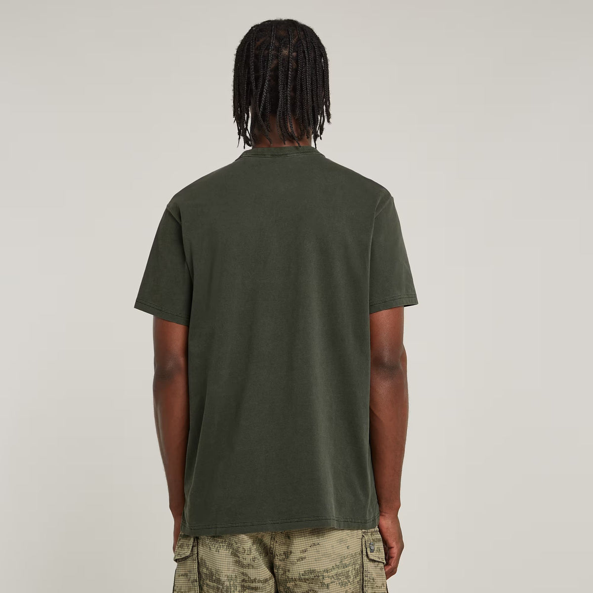G-STAR RAW Ανδρικό T-shirt Βαμβάκι Χακί Regular Fit D24449-2653-B575-asfalt gd 1821616