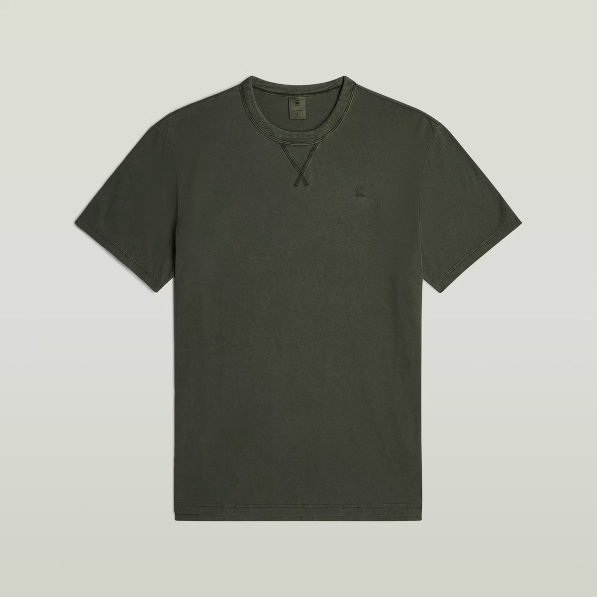 G-STAR RAW Ανδρικό T-shirt Βαμβάκι Χακί Regular Fit D24449-2653-B575-asfalt gd 1821616