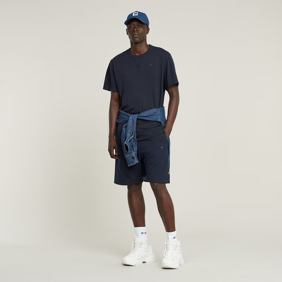 G-STAR RAW Ανδρικό T-shirt Βαμβάκι Μπλέ Regular Fit D24449-336-C742-salute 1821617