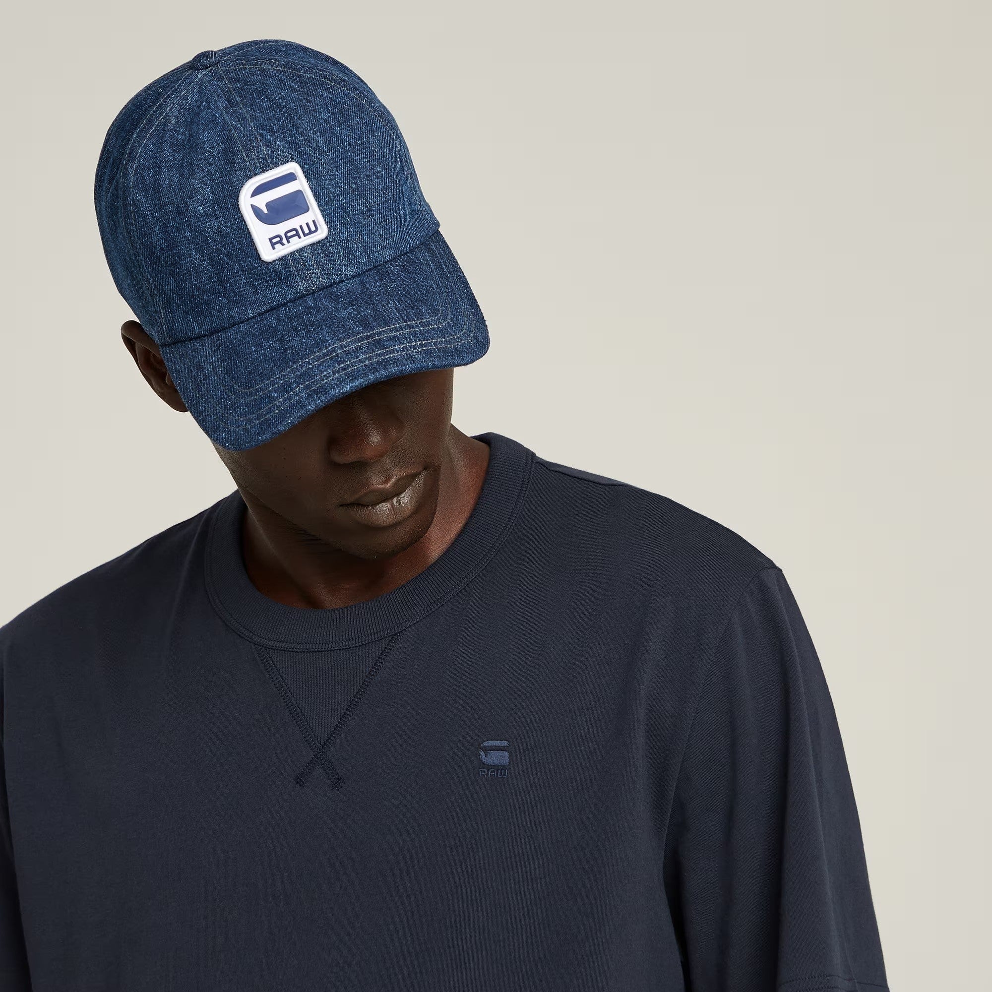 G-STAR RAW Ανδρικό T-shirt Βαμβάκι Μπλέ Regular Fit D24449-336-C742-salute 1821617