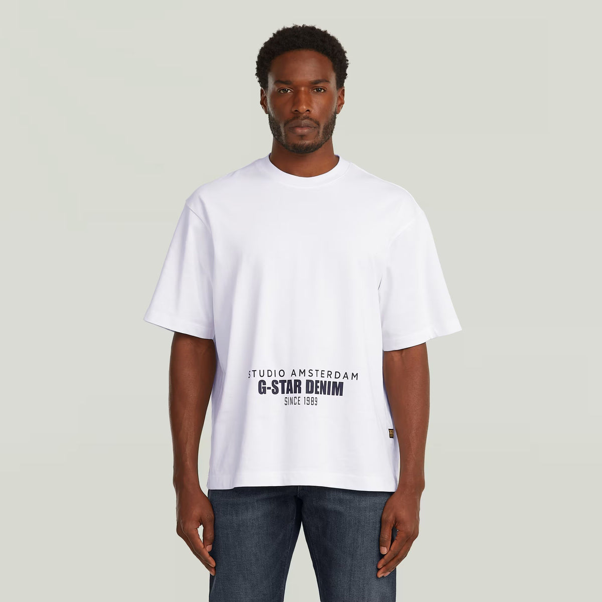 G-STAR RAW Ανδρικό T-shirt Βαμβάκι Λευκό Oversized Fit D27985-D709-110-white 1821630