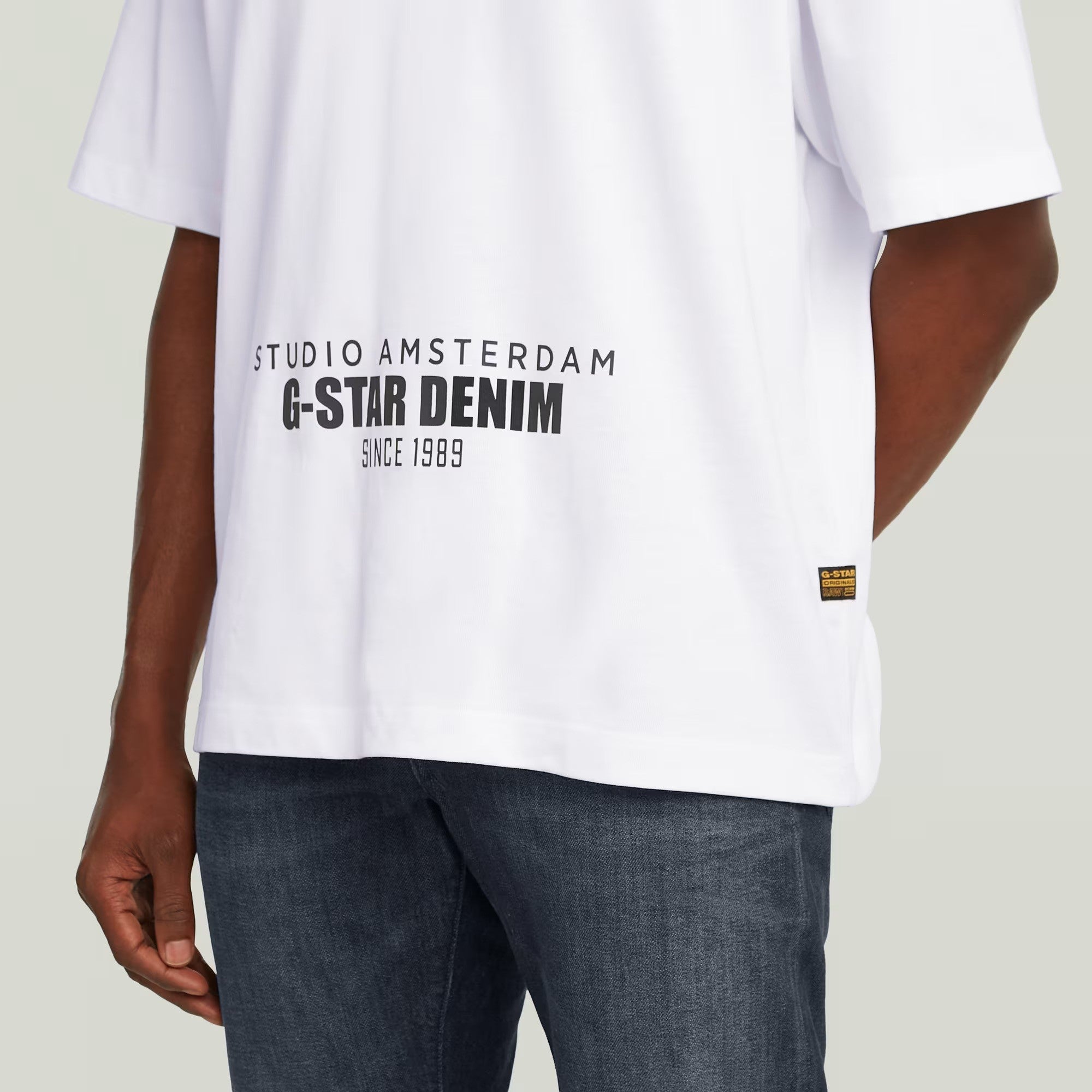 G-STAR RAW Ανδρικό T-shirt Βαμβάκι Λευκό Oversized Fit D27985-D709-110-white 1821630