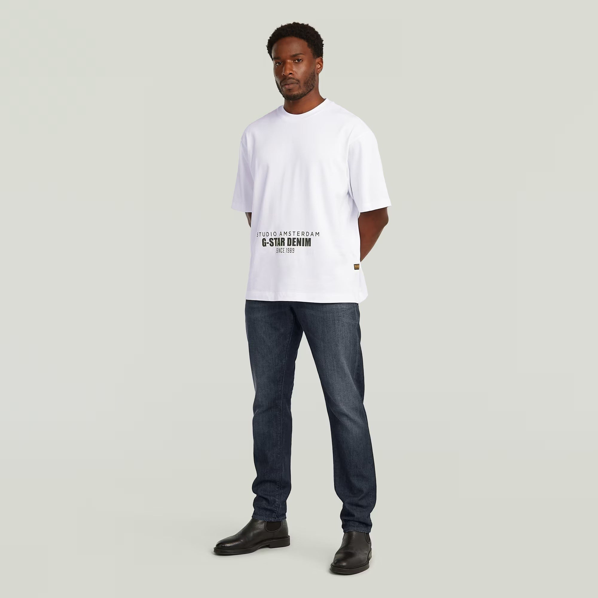 G-STAR RAW Ανδρικό T-shirt Βαμβάκι Λευκό Oversized Fit D27985-D709-110-white 1821630