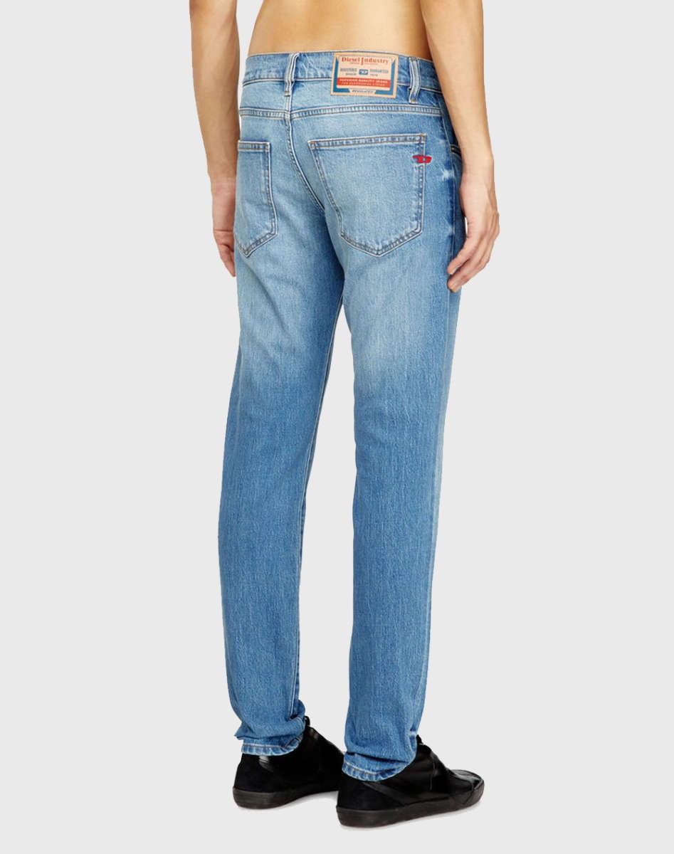 DIESEL Ανδρικό Παντελόνι Jeans 2019 D-STRUKT Βαμβάκι/Ελαστάνη Μπλέ Straight Fit A035580ADBK-01 1821835