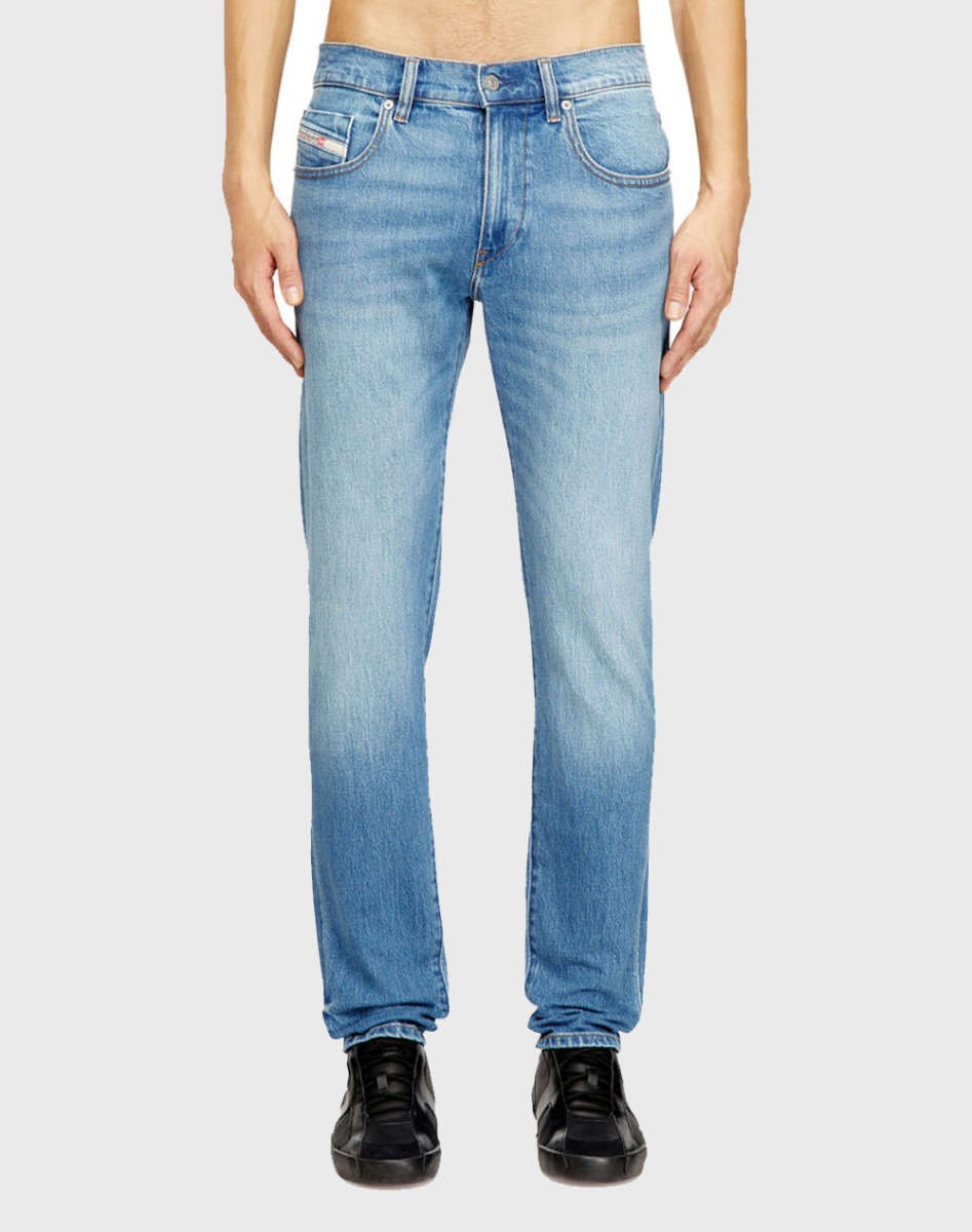 DIESEL Ανδρικό Παντελόνι Jeans 2019 D-STRUKT Βαμβάκι/Ελαστάνη Μπλέ Straight Fit A035580ADBK-01 1821835
