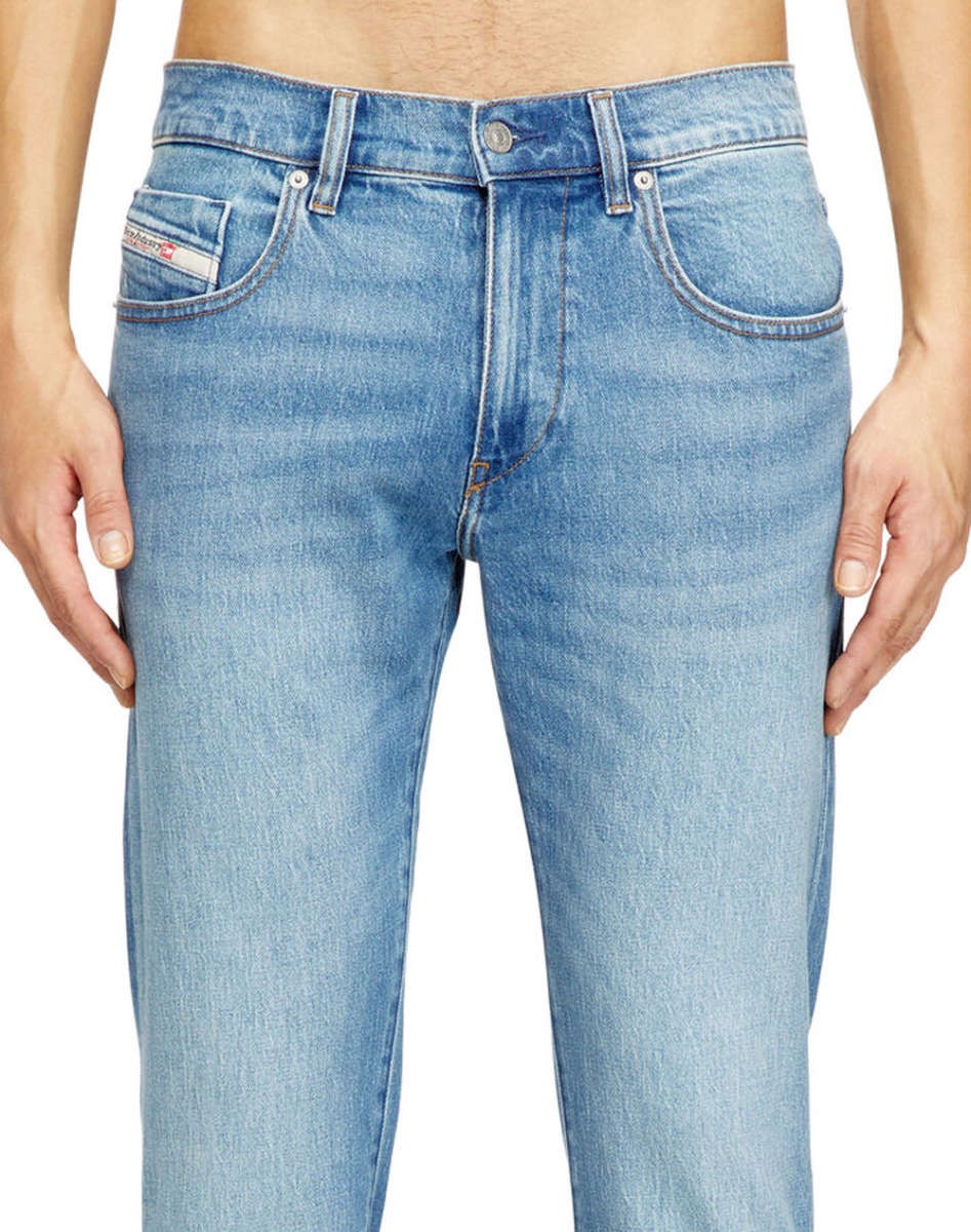 DIESEL Ανδρικό Παντελόνι Jeans 2019 D-STRUKT Βαμβάκι/Ελαστάνη Μπλέ Straight Fit A035580ADBK-01 1821835