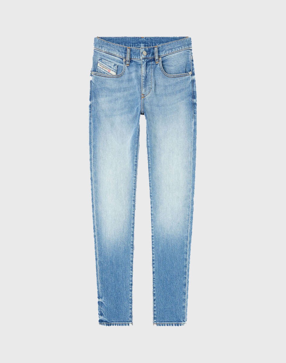 DIESEL Ανδρικό Παντελόνι Jeans 2019 D-STRUKT Βαμβάκι/Ελαστάνη Μπλέ Straight Fit A035580ADBK-01 1821835