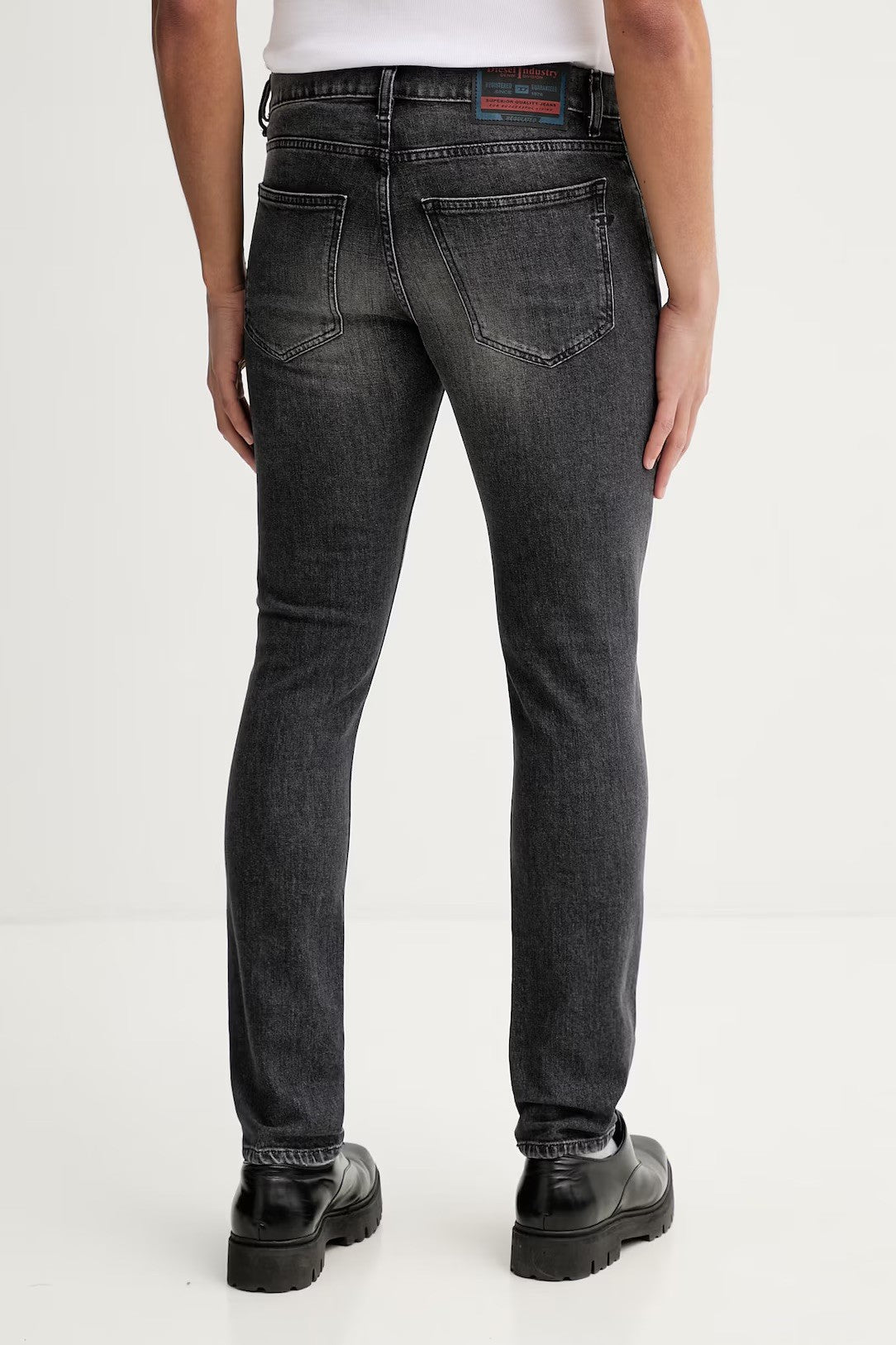 DIESEL Ανδρικό Παντελόνι Jeans 2019 D-STRUKT Βαμβάκι/Ελαστάνη Γκρί Slim Fit A0355809N49-02 1821837