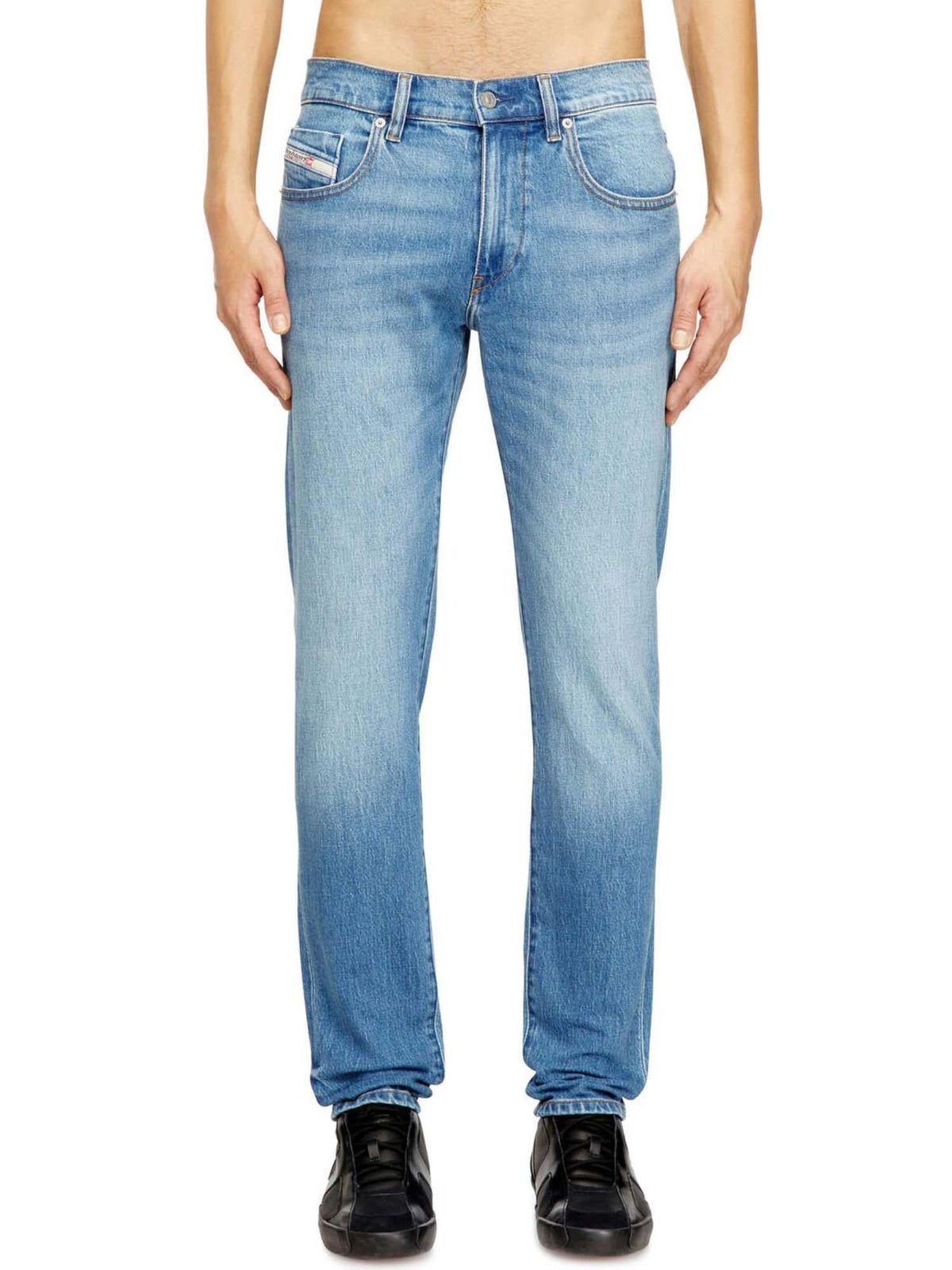 DIESEL Ανδρικό Παντελόνι Jeans 2019 D-STRUKT Βαμβάκι/Ελαστάνη Μπλέ Slim Fit A15797009ZS-01 1821839