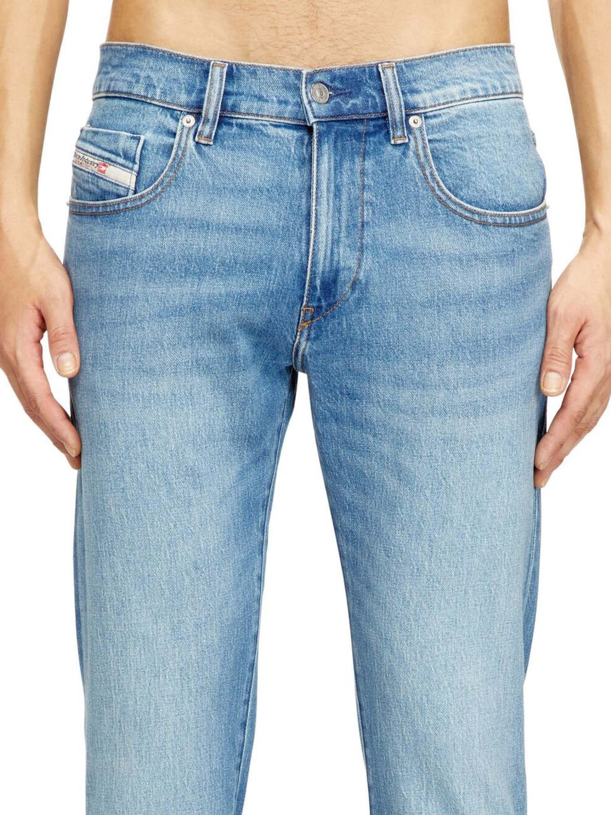 DIESEL Ανδρικό Παντελόνι Jeans 2019 D-STRUKT Βαμβάκι/Ελαστάνη Μπλέ Slim Fit A15797009ZS-01 1821839