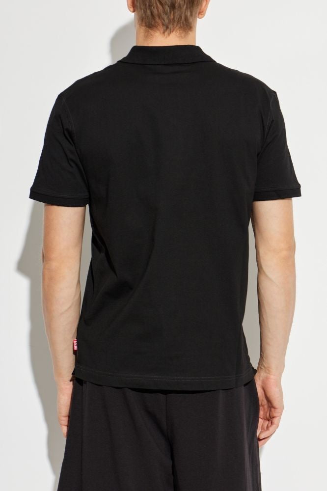 DIESEL Ανδρικό T-Shirt Polo Βαμβάκι Μαύρο Regular Fit A218890QIAM-9XX 1821828
