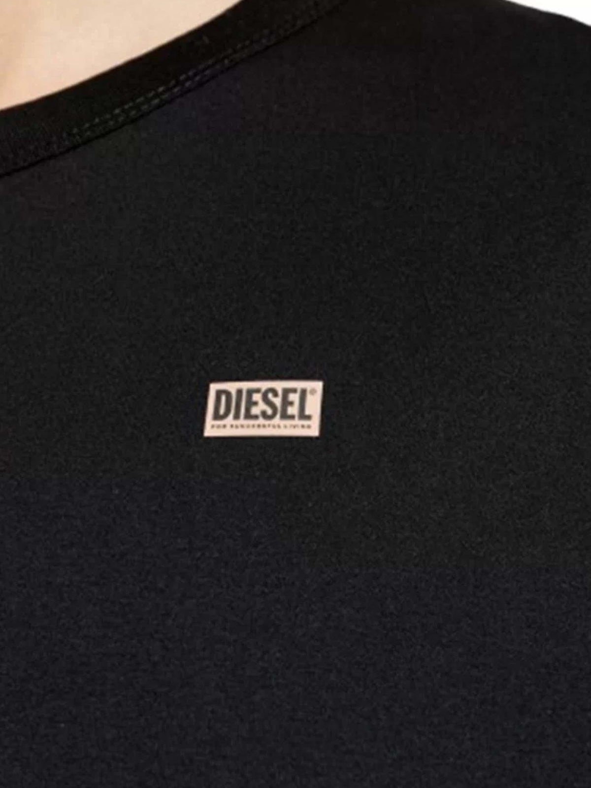 DIESEL Ανδρικό T-Shirt Βαμβάκι Μαύρο Regular Fit A148190PJBG-9XXC 1821822