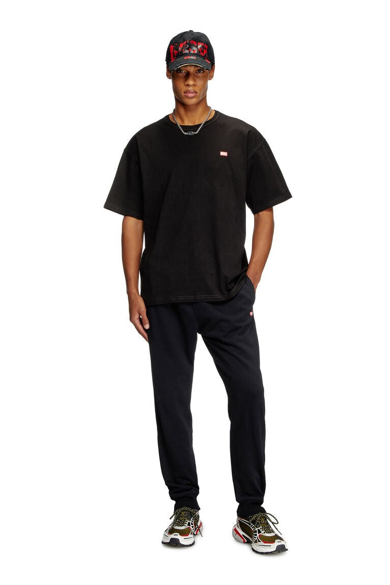 DIESEL Ανδρικό T-Shirt Βαμβάκι Μαύρο Relaxed Fit A164000QIAM-9XX 1818790 1821825