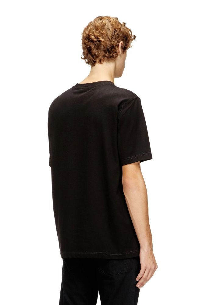 DIESEL Ανδρικό T-Shirt Βαμβάκι Μαύρο Regular Fit A199710QIAM-9XX 1821823