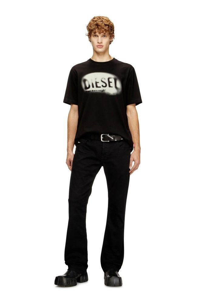 DIESEL Ανδρικό T-Shirt Βαμβάκι Μαύρο Regular Fit A199710QIAM-9XX 1821823