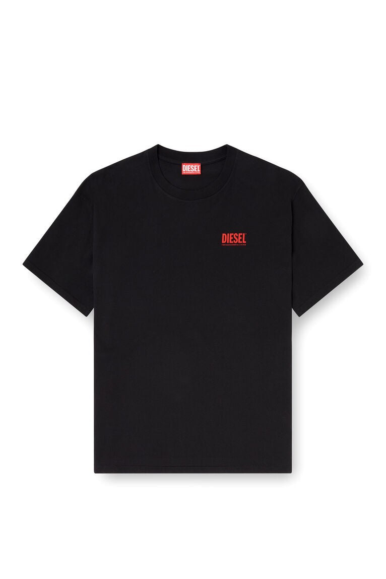 DIESEL Ανδρικό T-Shirt Βαμβάκι Μαύρο Regular Fit A200360EPCA-9XX 1821830
