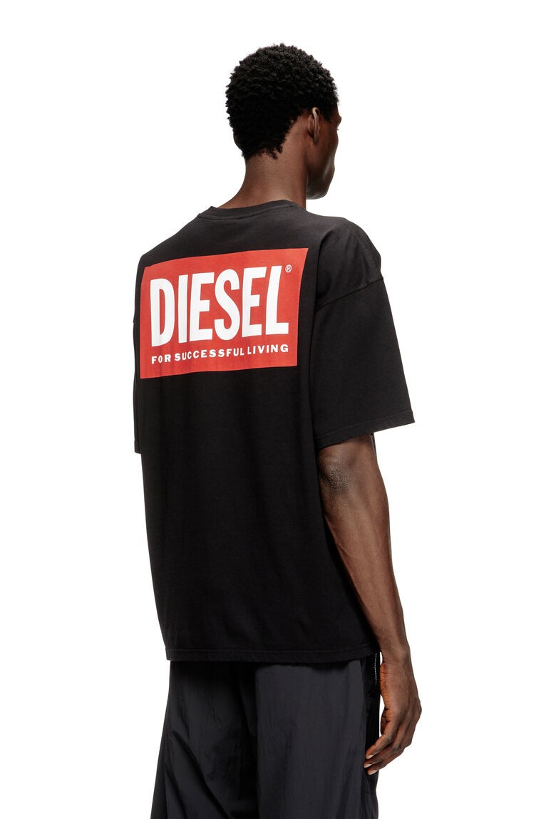 DIESEL Ανδρικό T-Shirt Βαμβάκι Μαύρο Regular Fit A200360EPCA-9XX 1821830