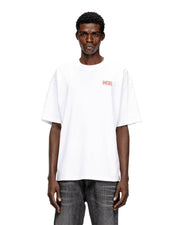 DIESEL Ανδρικό T-Shirt Βαμβάκι Λευκό Regular Fit A200360EPCA-100 1821830