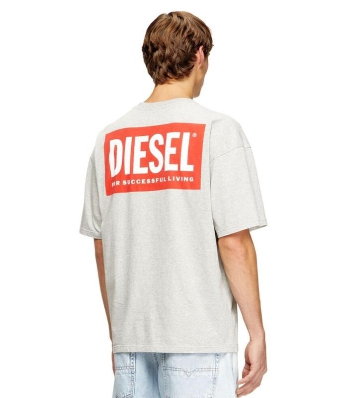 DIESEL Ανδρικό T-Shirt Βαμβάκι Γκρί Regular Fit A200360EPCA-9CB 1821830