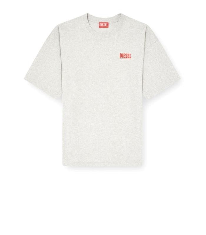 DIESEL Ανδρικό T-Shirt Βαμβάκι Γκρί Regular Fit A200360EPCA-9CB 1821830