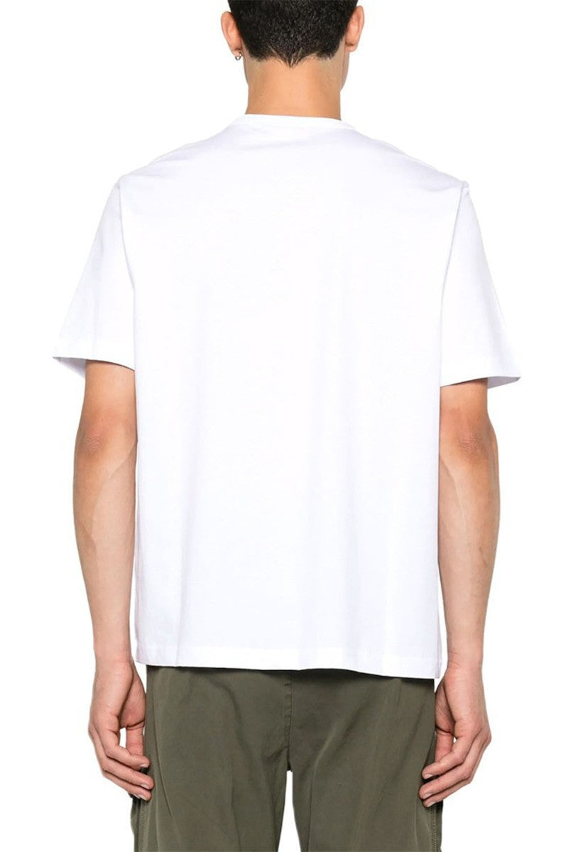 DIESEL Ανδρικό T-Shirt Βαμβάκι Λευκό Regular Fit A201980NIAX-100 1821831