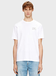 DIESEL Ανδρικό T-Shirt Βαμβάκι Λευκό Regular Fit A209620QIAM-100 1821827