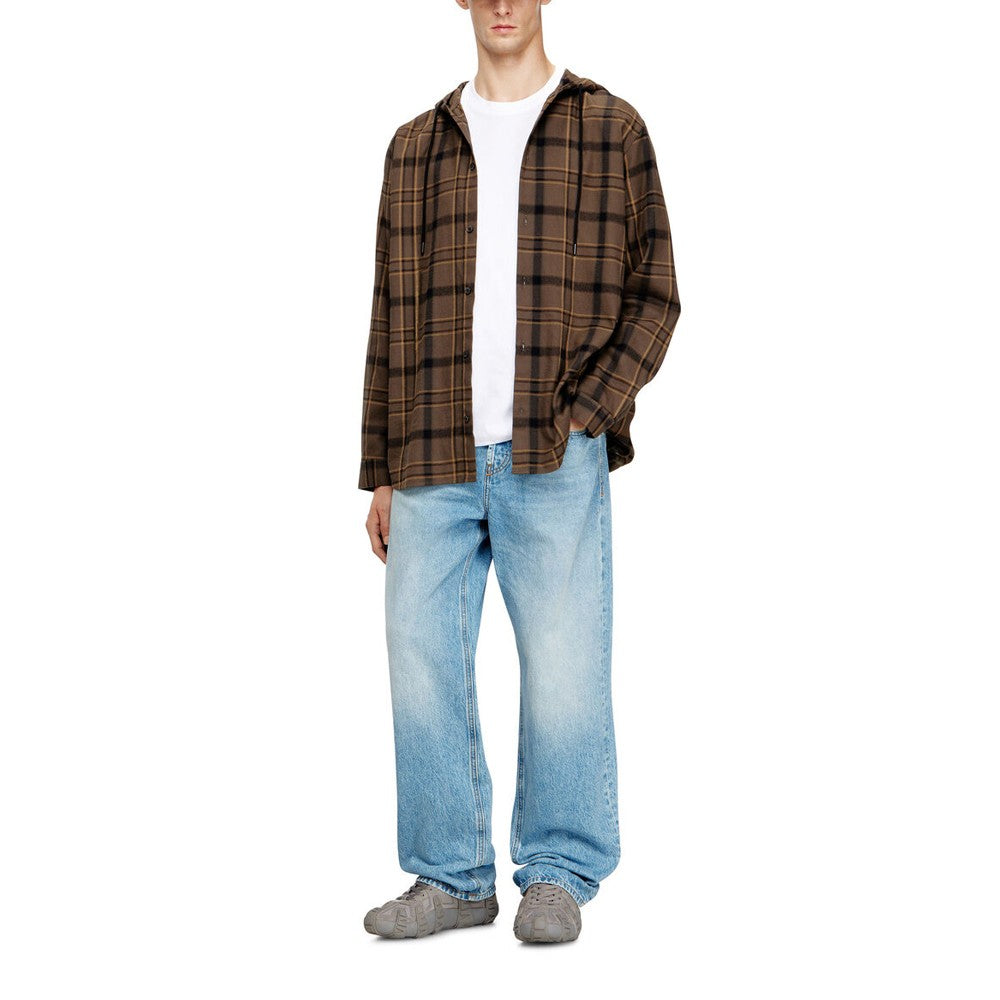 DIESEL Ανδρικό T-Shirt Βαμβάκι Λευκό Regular Fit A209620QIAM-100 1821827