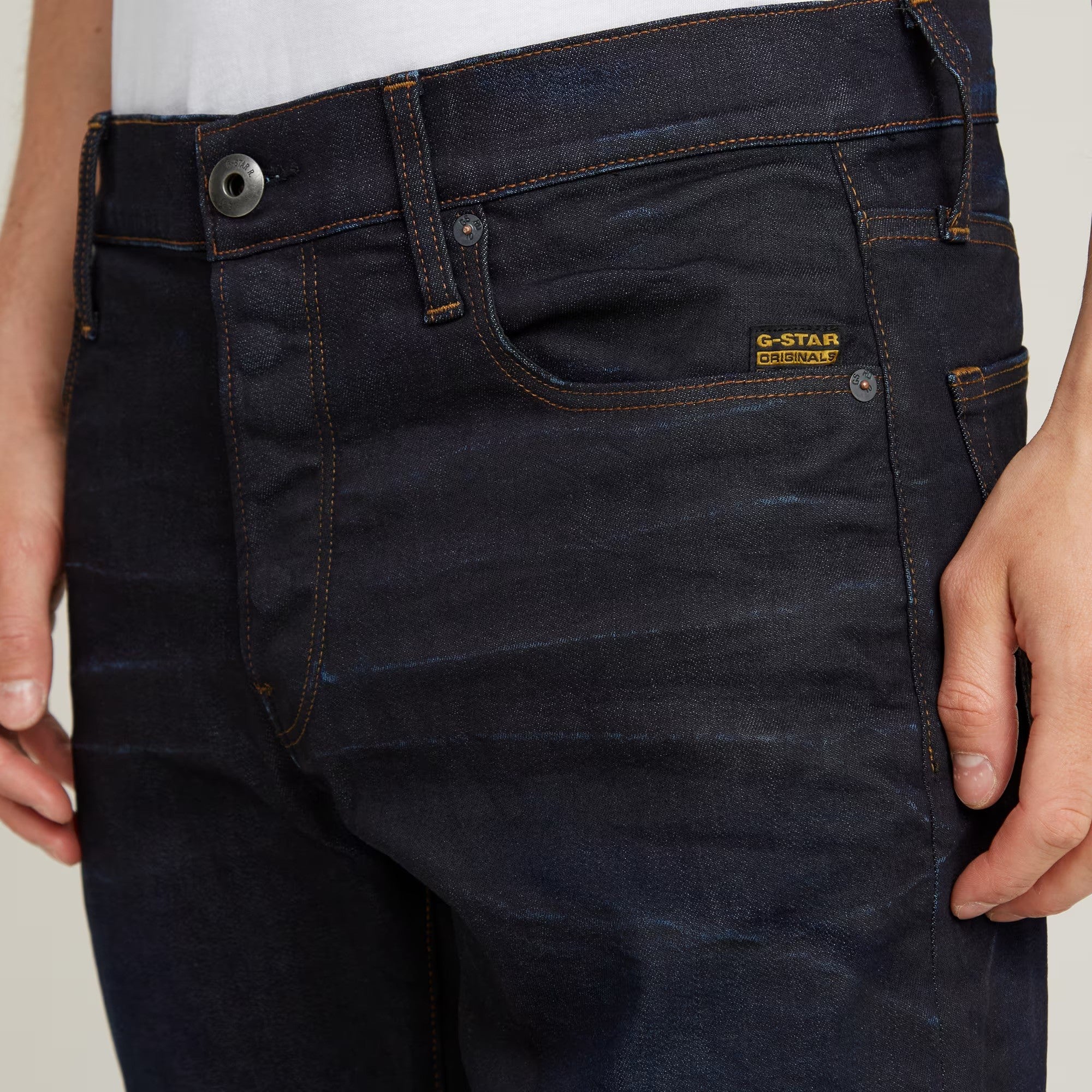G-STAR RAW Ανδρικό Παντελόνι Τζιν Βαμβάκι/Πολυεστέρας/Ελαστάνη Μπλέ Straight Fit 51003-7209-89-dk aged 1821593 1822007